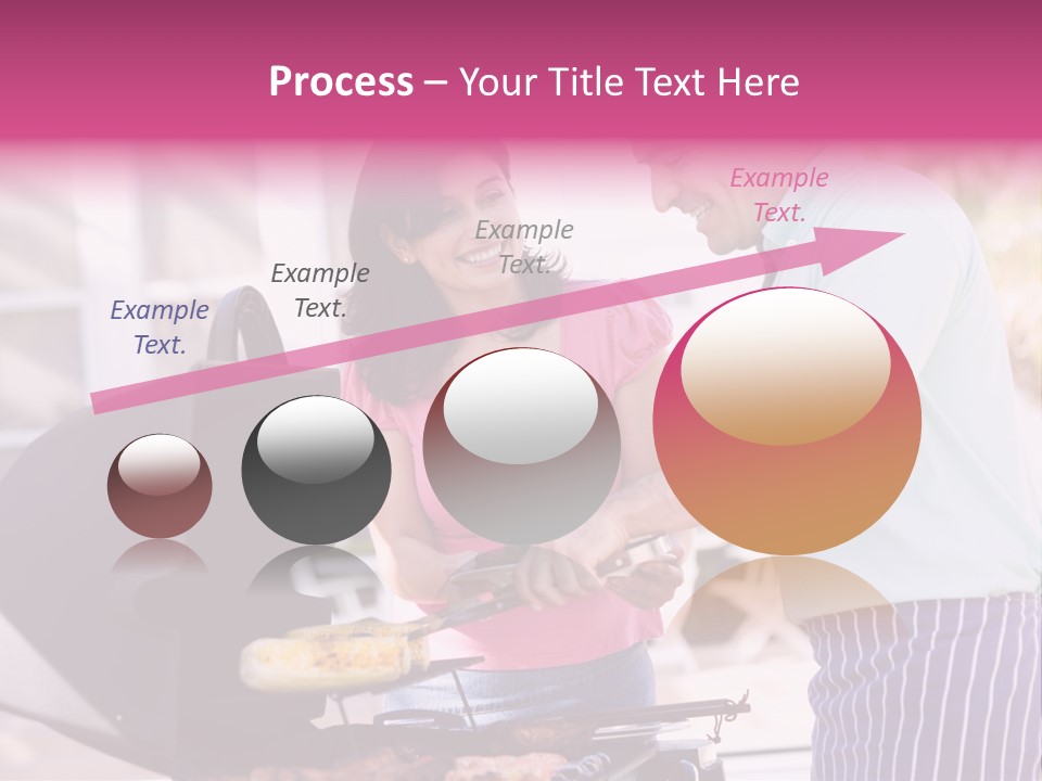 Husband Smiling Holding PowerPoint Template