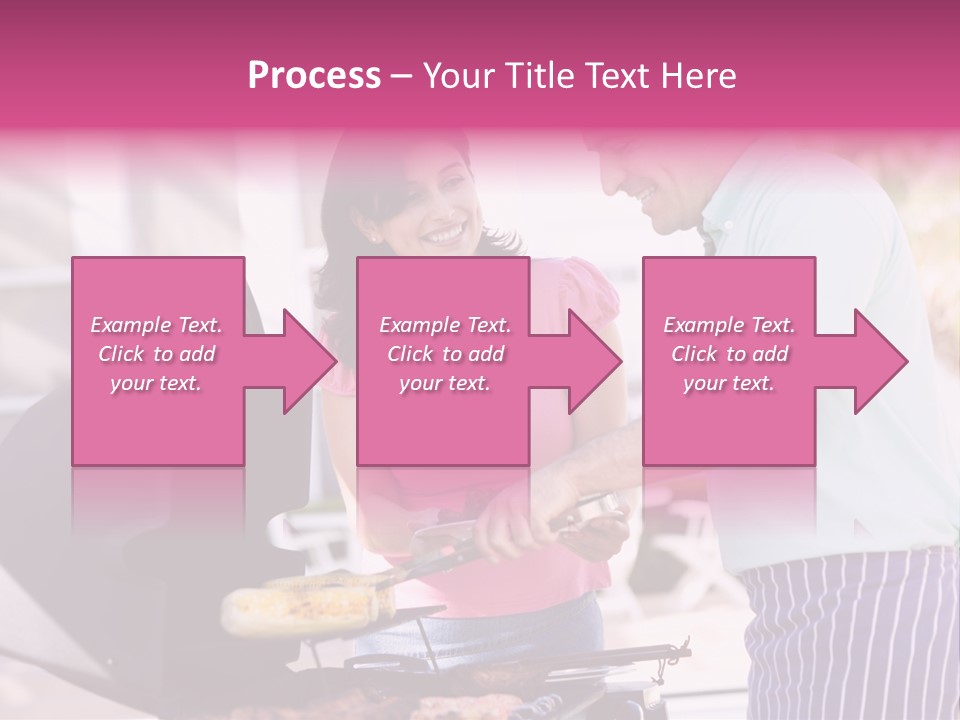 Husband Smiling Holding PowerPoint Template