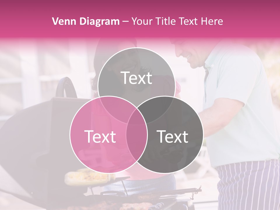 Husband Smiling Holding PowerPoint Template