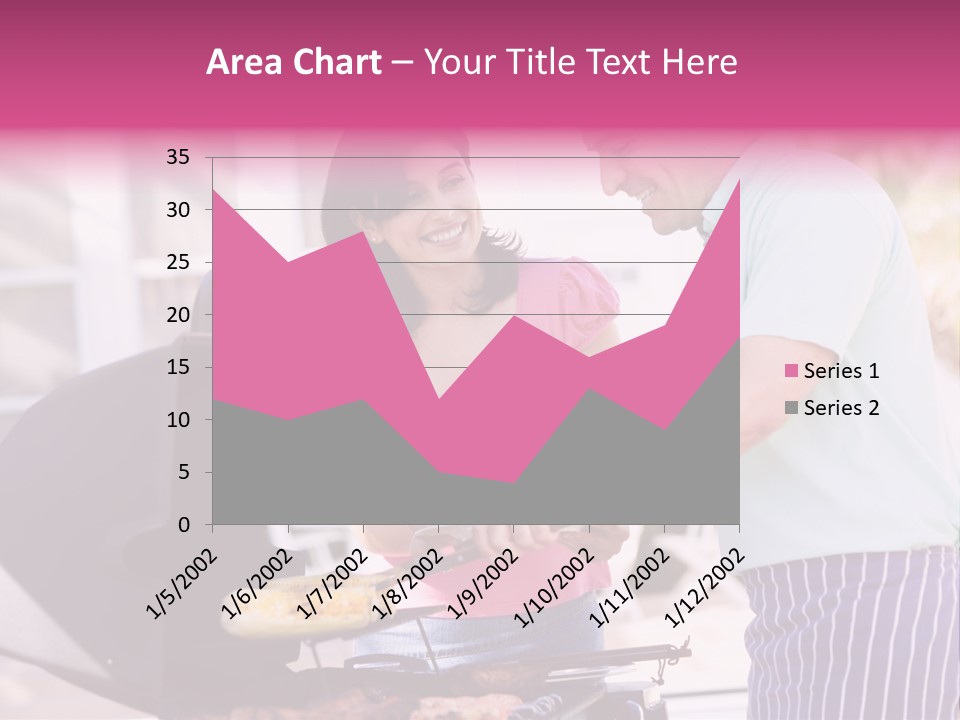 Husband Smiling Holding PowerPoint Template