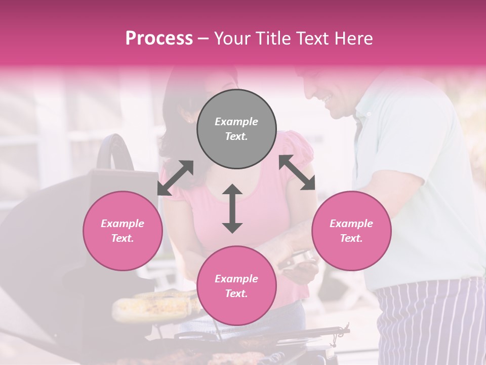 Husband Smiling Holding PowerPoint Template