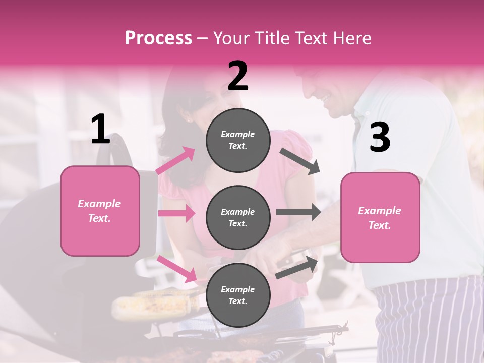 Husband Smiling Holding PowerPoint Template