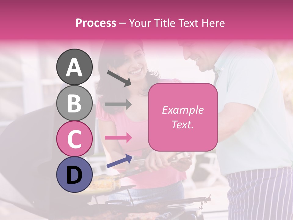 Husband Smiling Holding PowerPoint Template