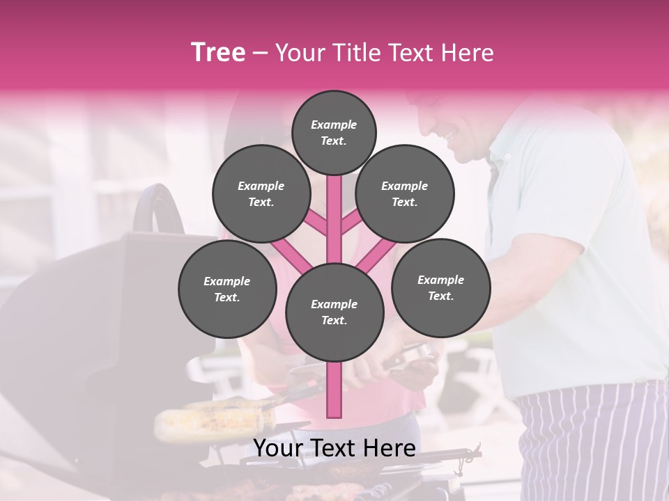 Husband Smiling Holding PowerPoint Template