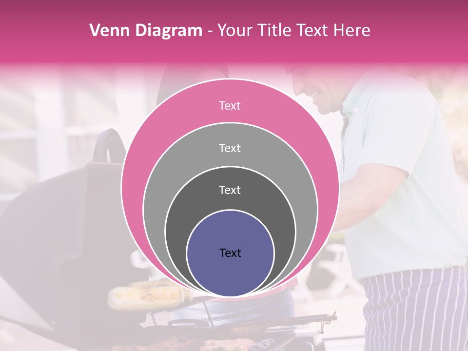Husband Smiling Holding PowerPoint Template