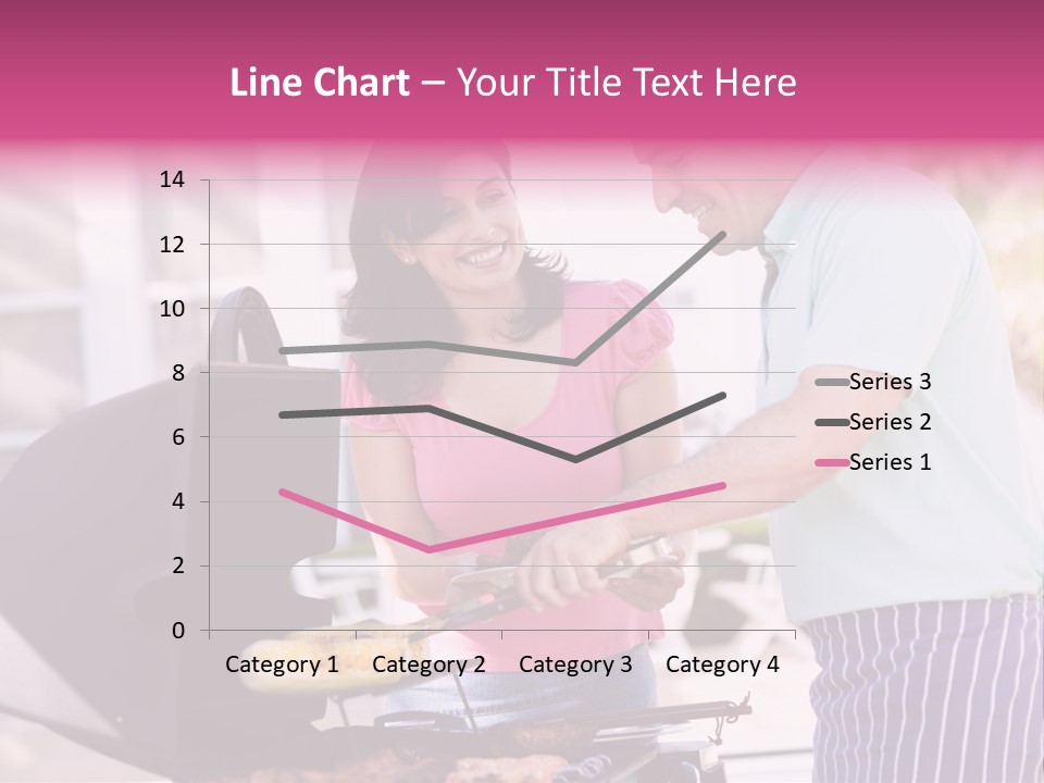Husband Smiling Holding PowerPoint Template