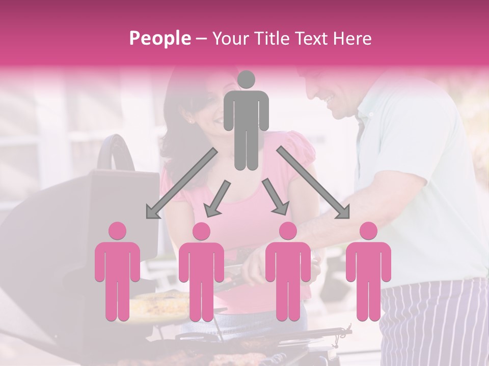 Husband Smiling Holding PowerPoint Template