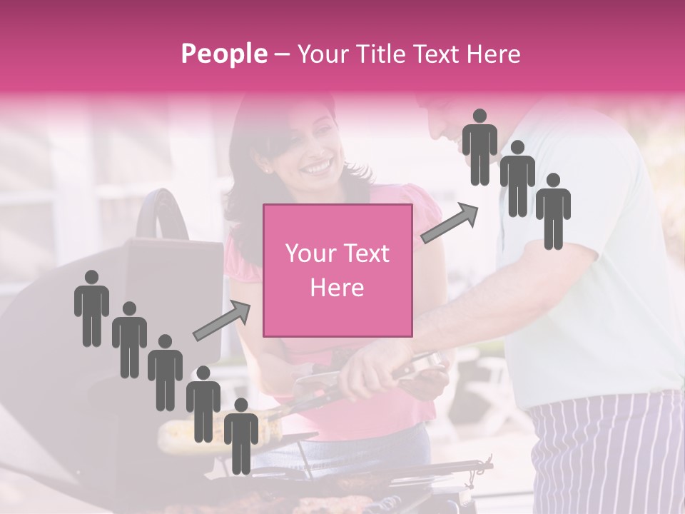 Husband Smiling Holding PowerPoint Template