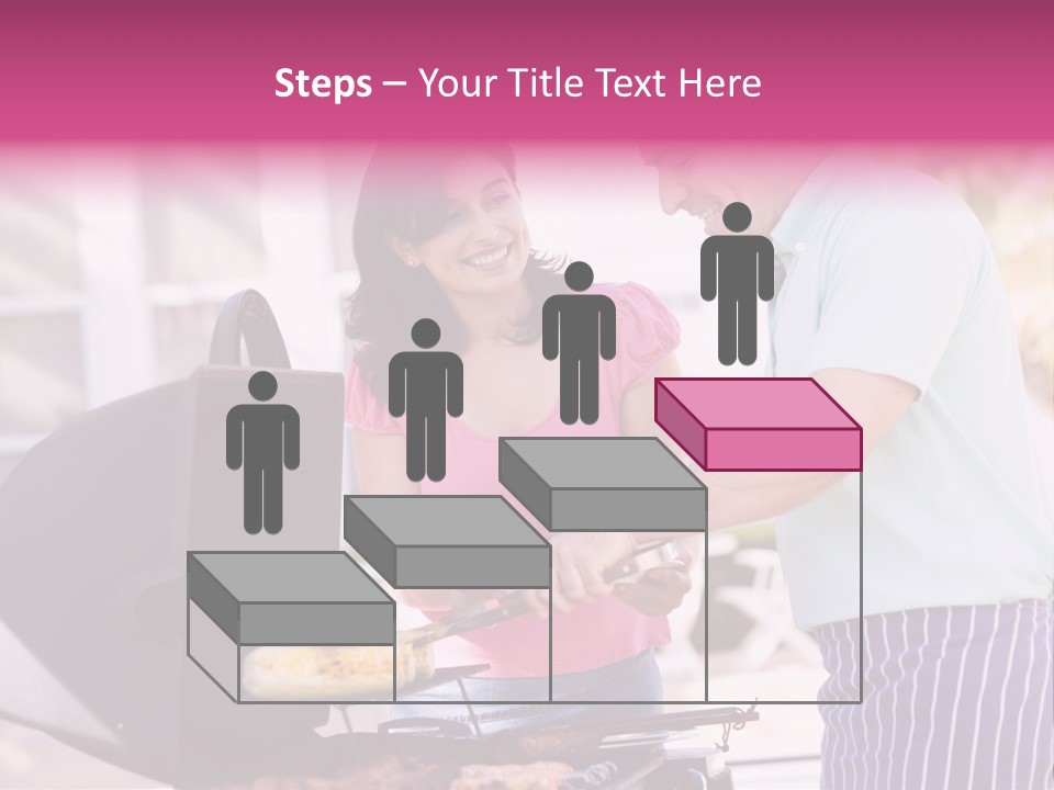 Husband Smiling Holding PowerPoint Template