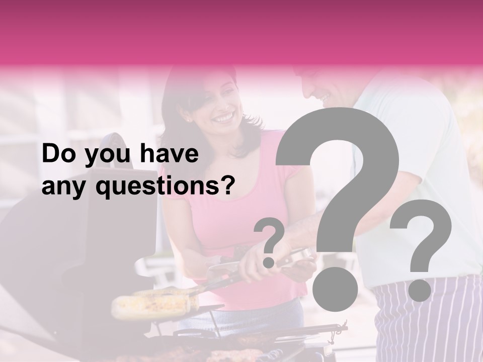 Husband Smiling Holding PowerPoint Template