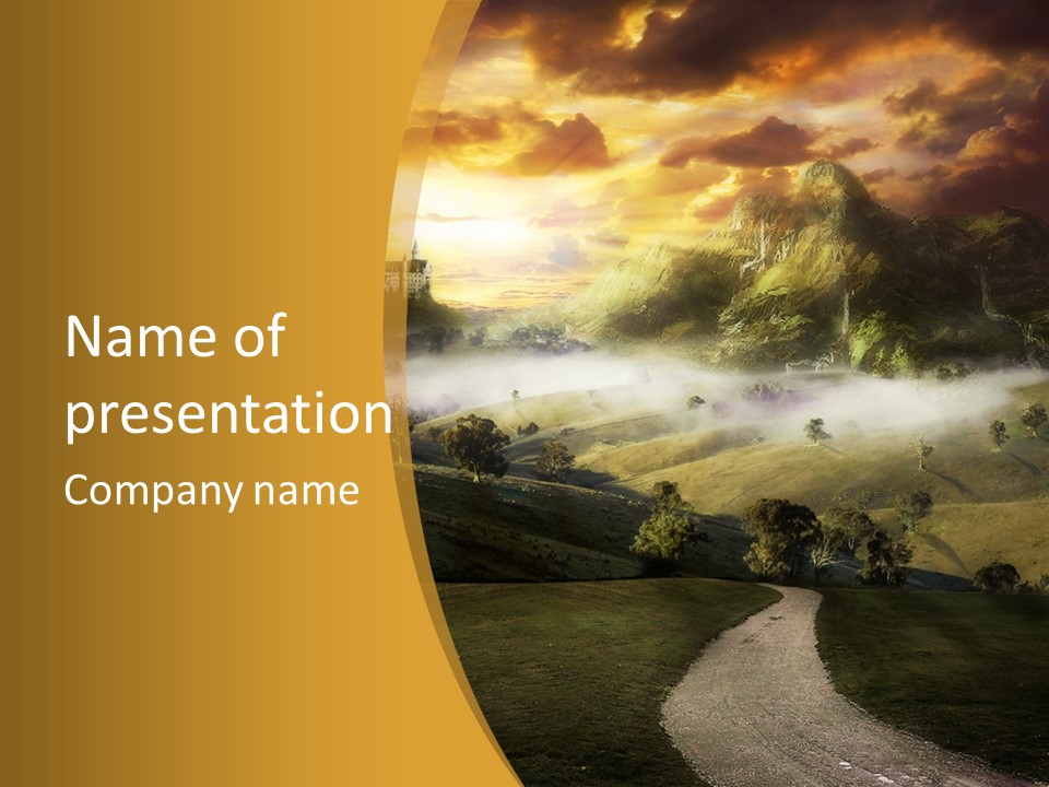 Nature Fog Concept PowerPoint Template