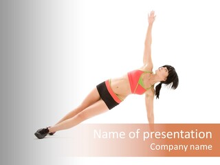 Girl Young Workout PowerPoint Template