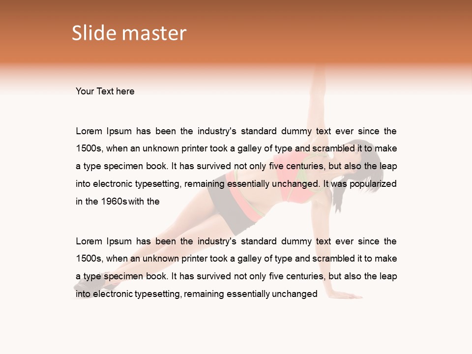 Girl Young Workout PowerPoint Template