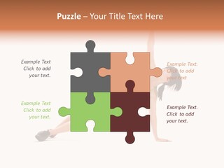 Girl Young Workout PowerPoint Template