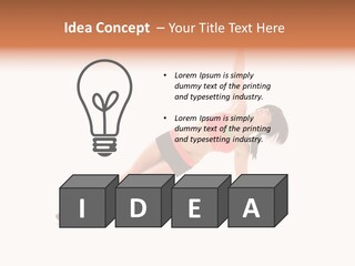 Girl Young Workout PowerPoint Template