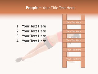 Girl Young Workout PowerPoint Template