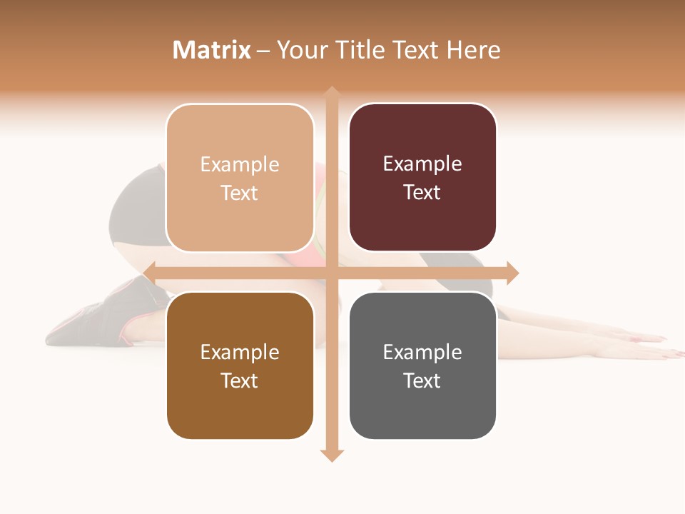 Isolated Gymnastic Woman PowerPoint Template