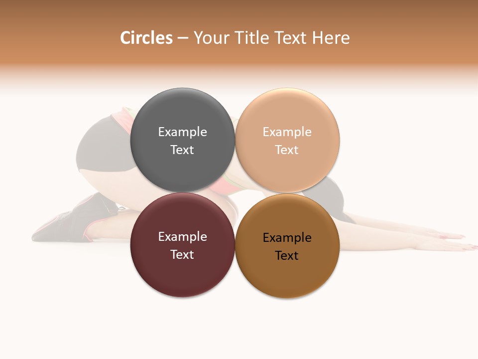 Isolated Gymnastic Woman PowerPoint Template