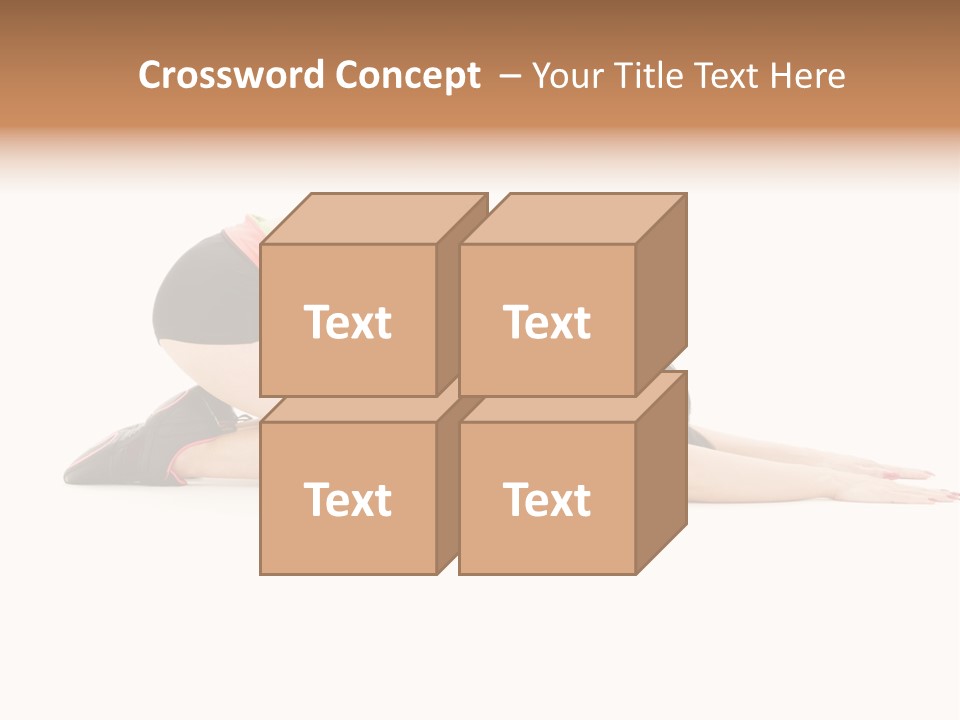 Isolated Gymnastic Woman PowerPoint Template