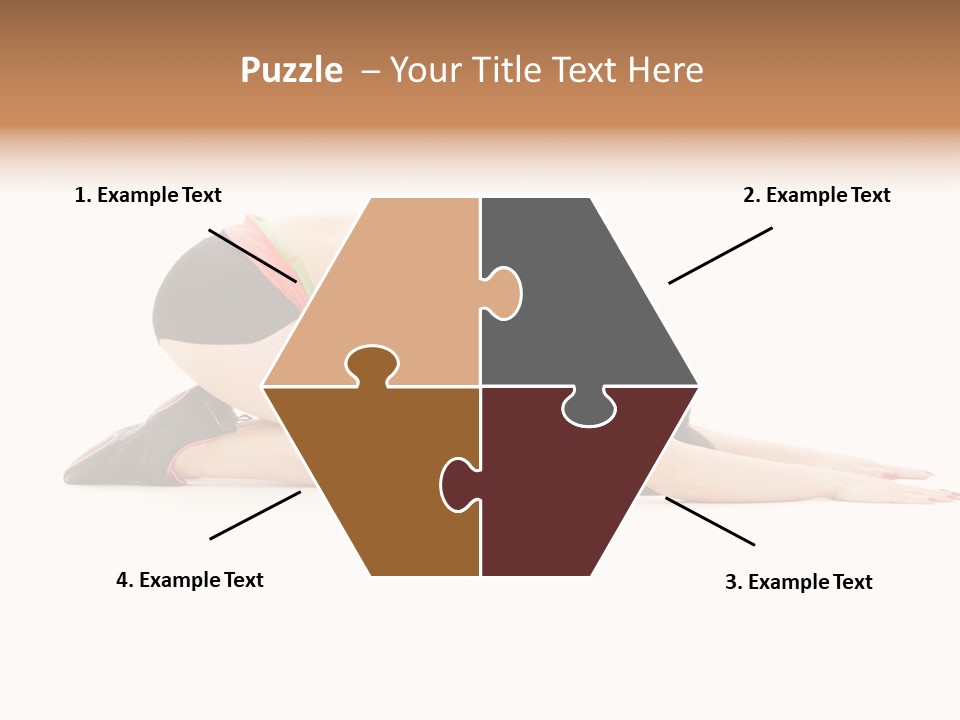 Isolated Gymnastic Woman PowerPoint Template