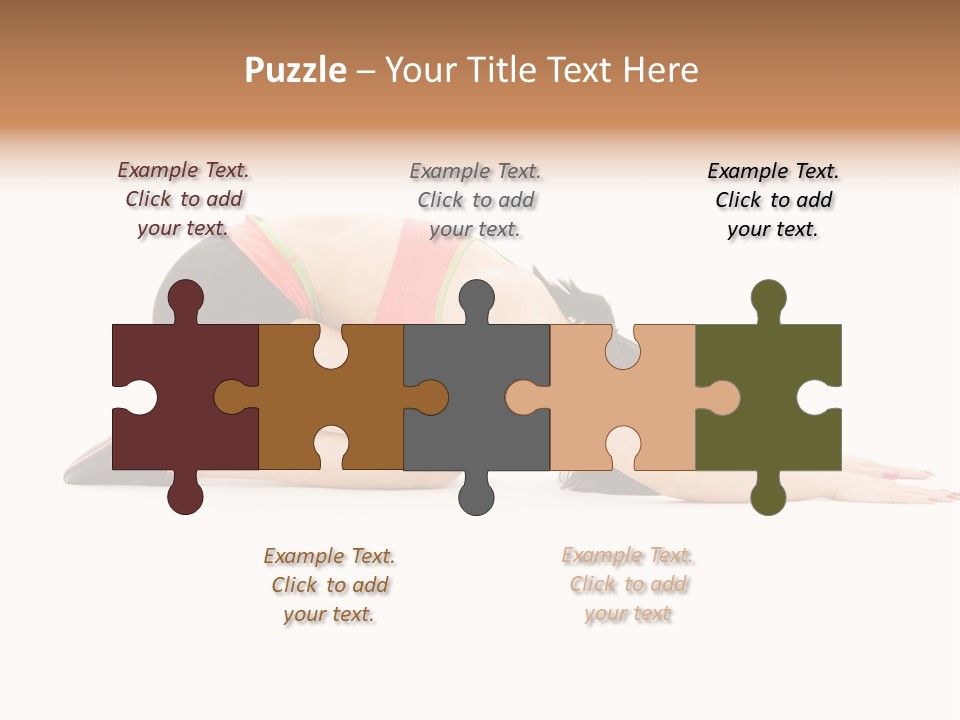 Isolated Gymnastic Woman PowerPoint Template