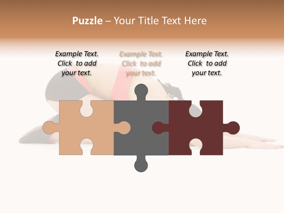 Isolated Gymnastic Woman PowerPoint Template