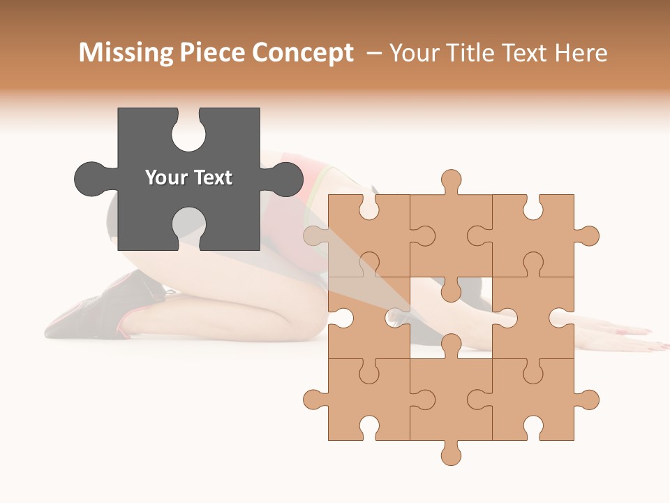 Isolated Gymnastic Woman PowerPoint Template