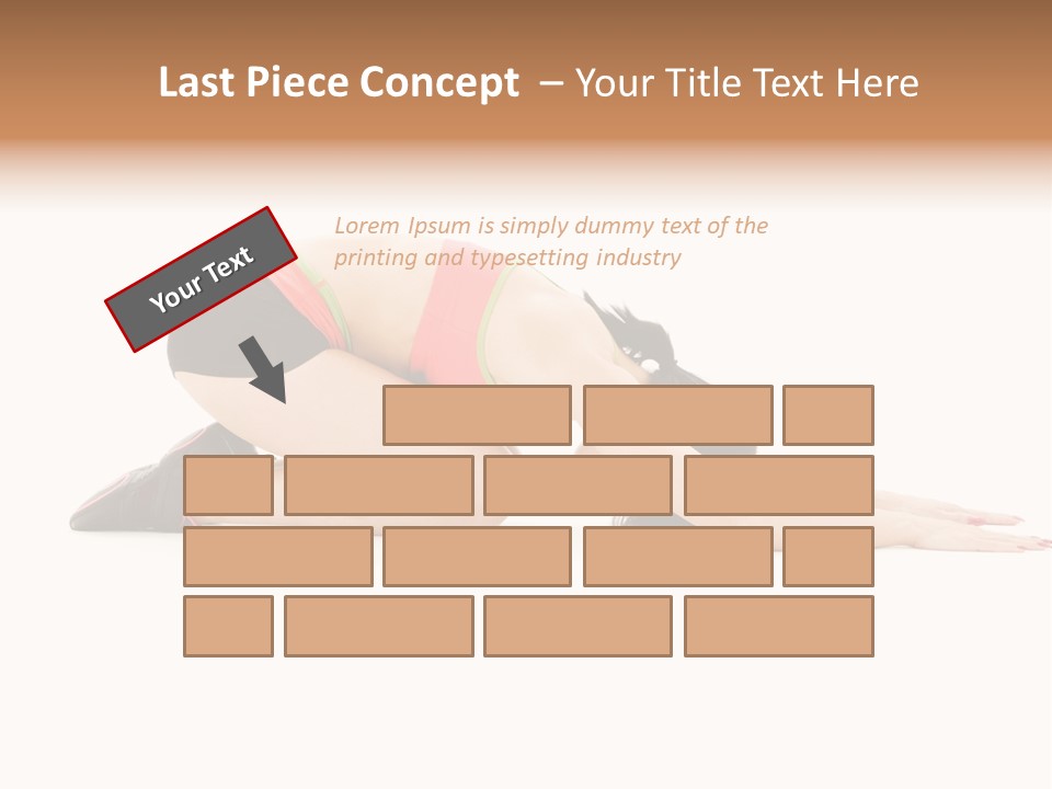 Isolated Gymnastic Woman PowerPoint Template