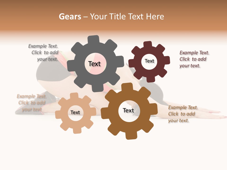 Isolated Gymnastic Woman PowerPoint Template