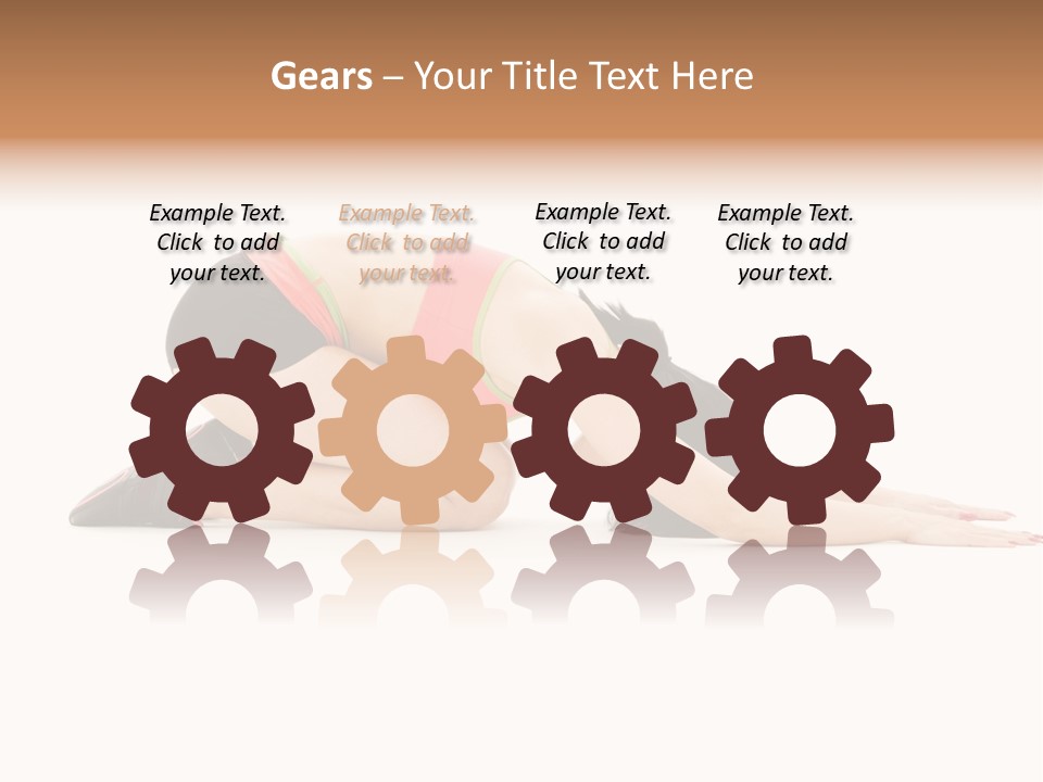 Isolated Gymnastic Woman PowerPoint Template