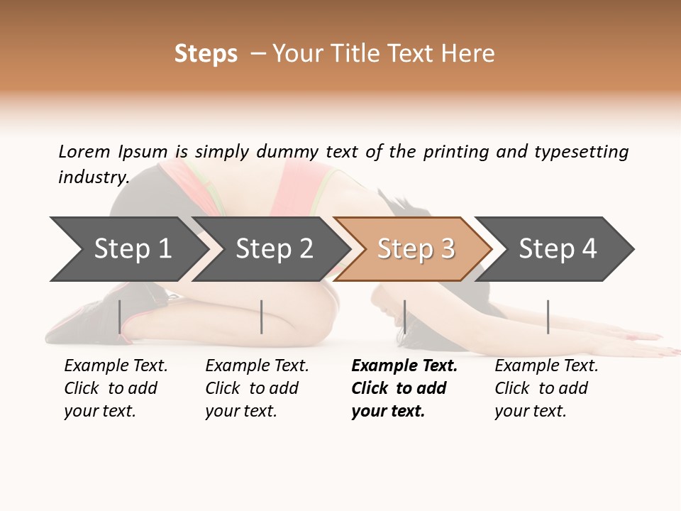 Isolated Gymnastic Woman PowerPoint Template