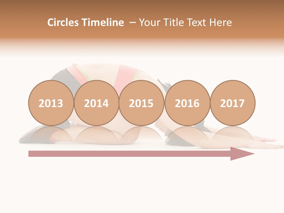 Isolated Gymnastic Woman PowerPoint Template