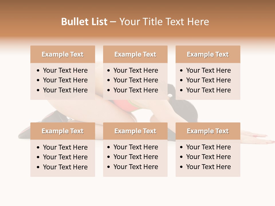 Isolated Gymnastic Woman PowerPoint Template