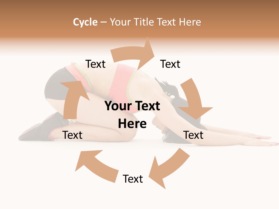 Isolated Gymnastic Woman PowerPoint Template