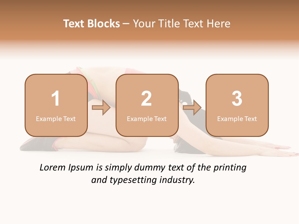 Isolated Gymnastic Woman PowerPoint Template