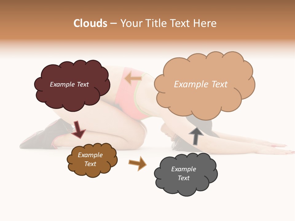 Isolated Gymnastic Woman PowerPoint Template