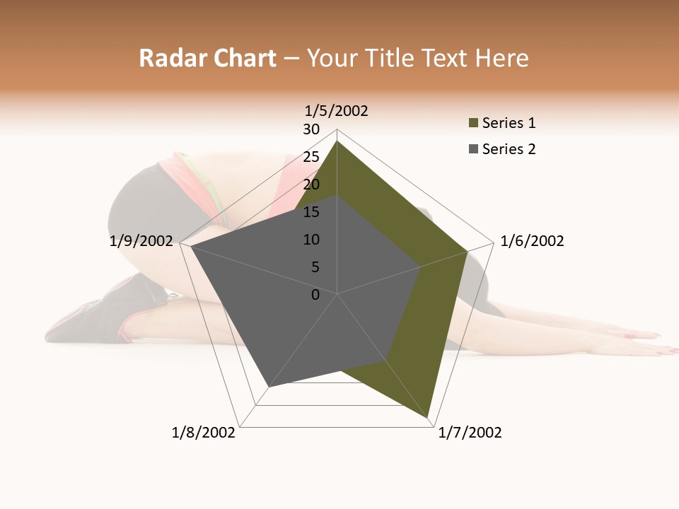 Isolated Gymnastic Woman PowerPoint Template