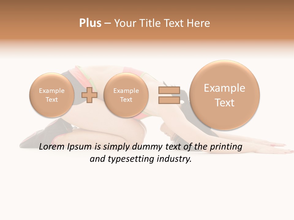 Isolated Gymnastic Woman PowerPoint Template