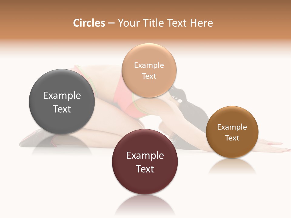 Isolated Gymnastic Woman PowerPoint Template