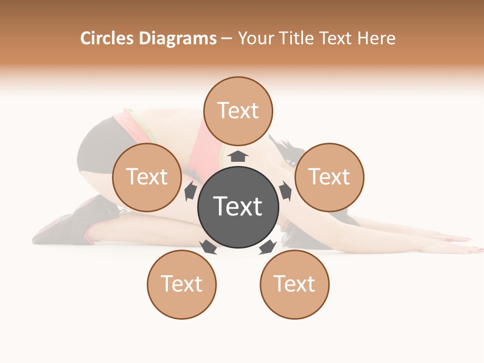 Isolated Gymnastic Woman PowerPoint Template