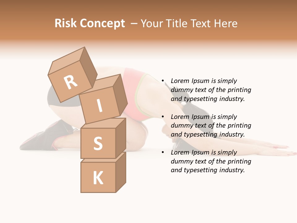 Isolated Gymnastic Woman PowerPoint Template