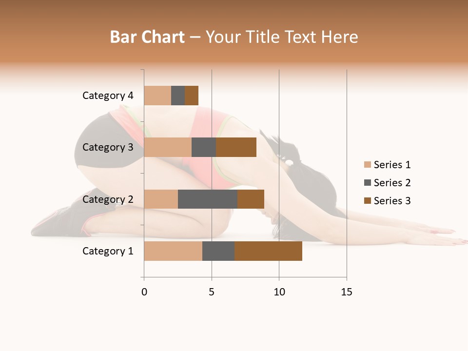 Isolated Gymnastic Woman PowerPoint Template