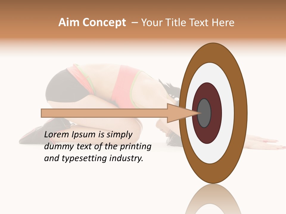 Isolated Gymnastic Woman PowerPoint Template