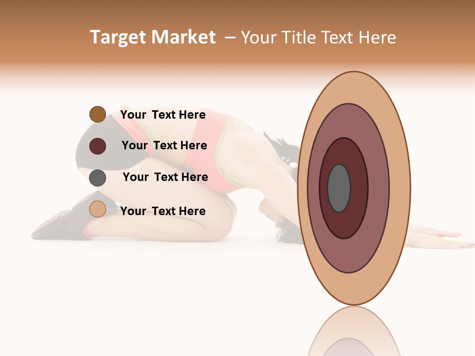 Isolated Gymnastic Woman PowerPoint Template