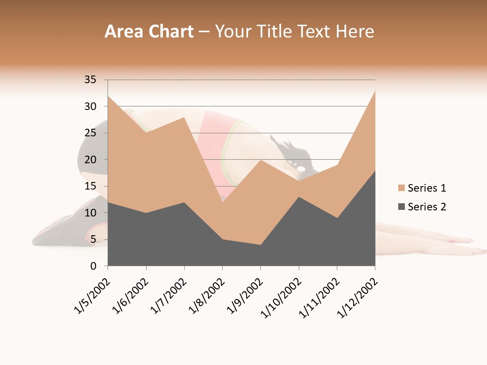 Isolated Gymnastic Woman PowerPoint Template