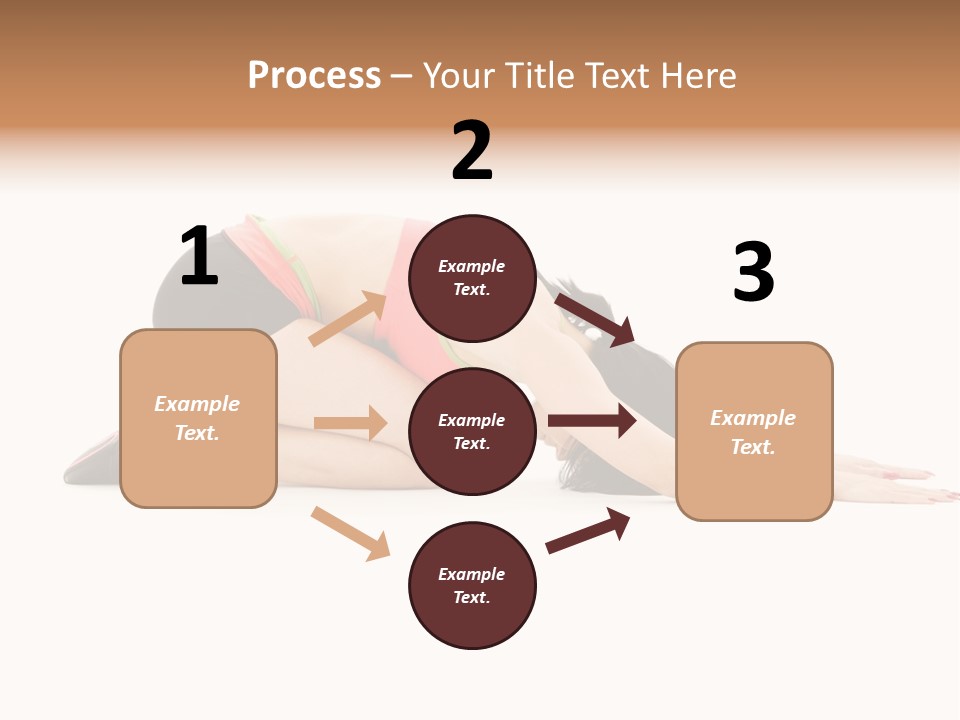 Isolated Gymnastic Woman PowerPoint Template