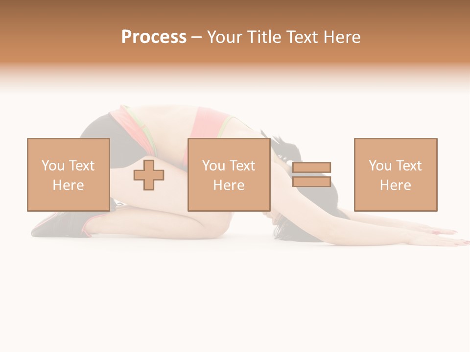 Isolated Gymnastic Woman PowerPoint Template