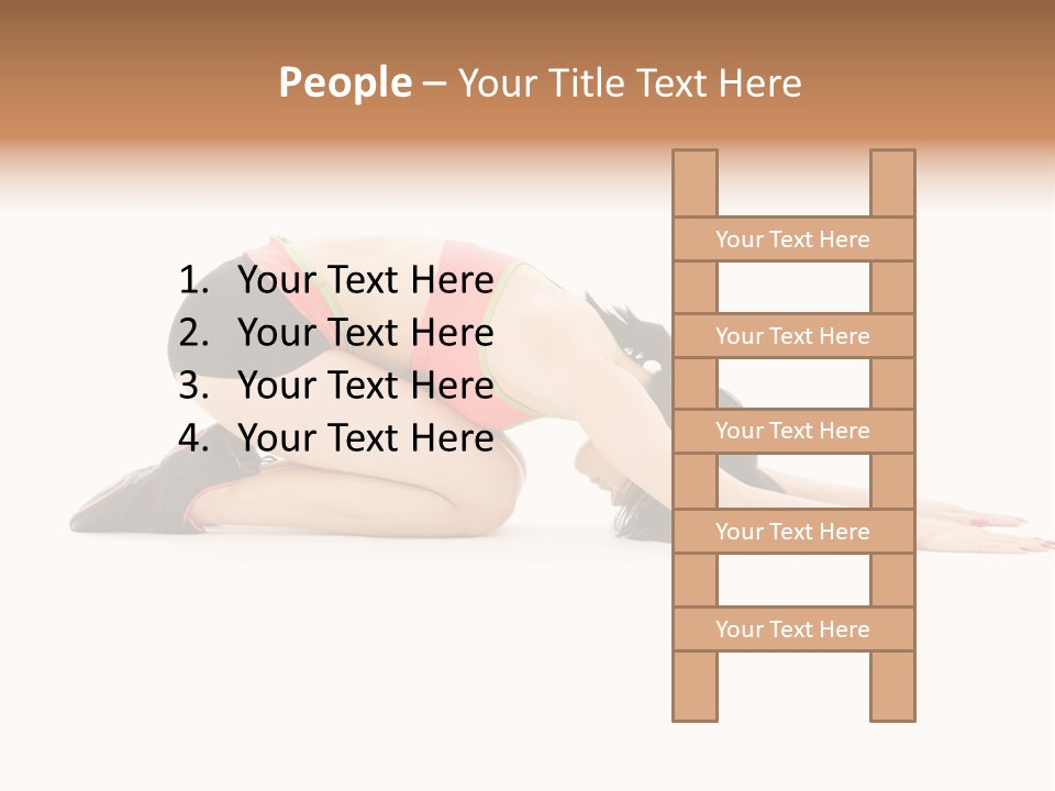 Isolated Gymnastic Woman PowerPoint Template