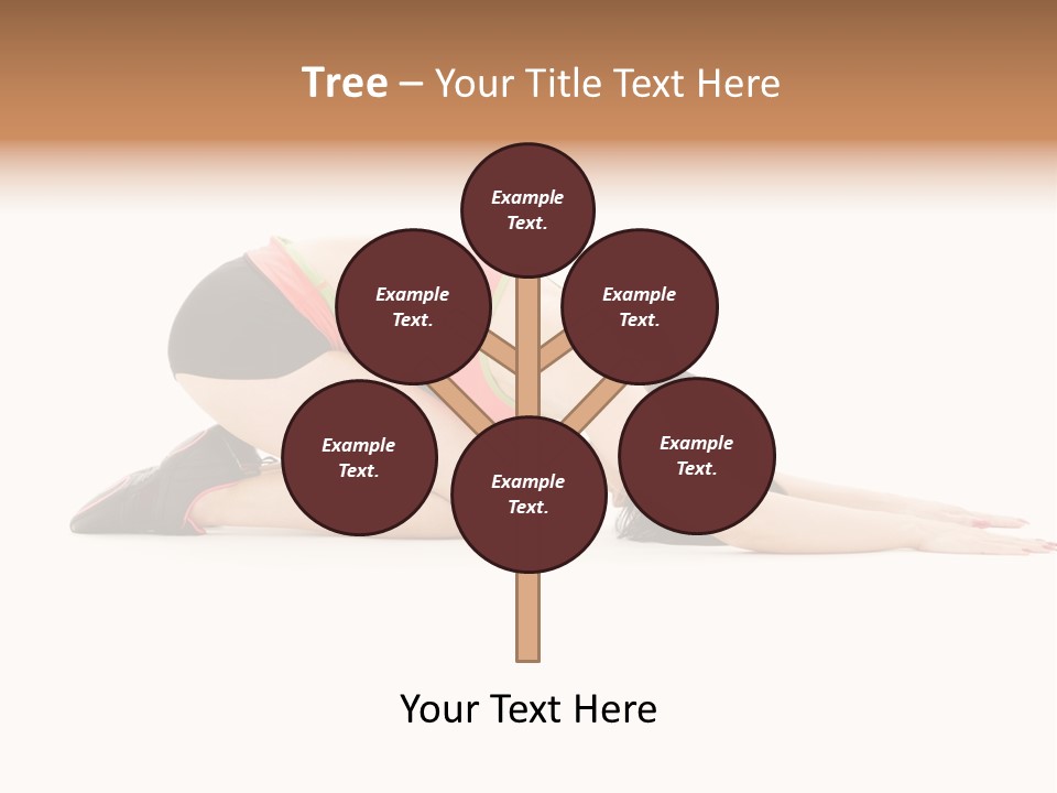 Isolated Gymnastic Woman PowerPoint Template