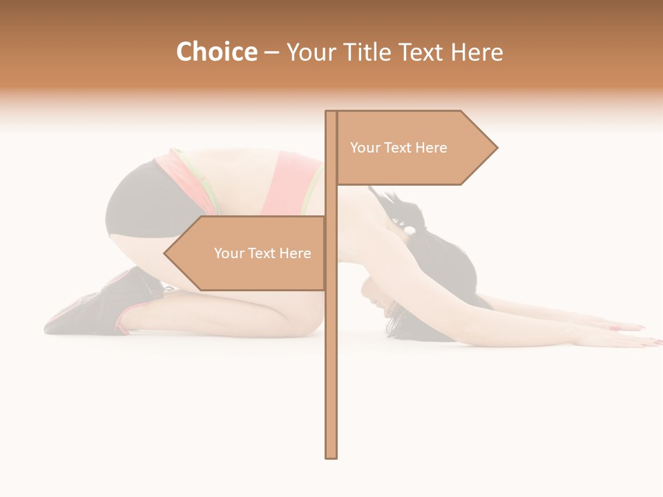 Isolated Gymnastic Woman PowerPoint Template